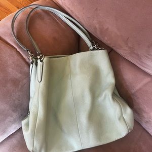 Authentic mint green Coach purse